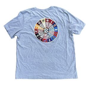 New World Graphics Collegiate Football SEC Illustrations Adult Short Sleeve Xxl